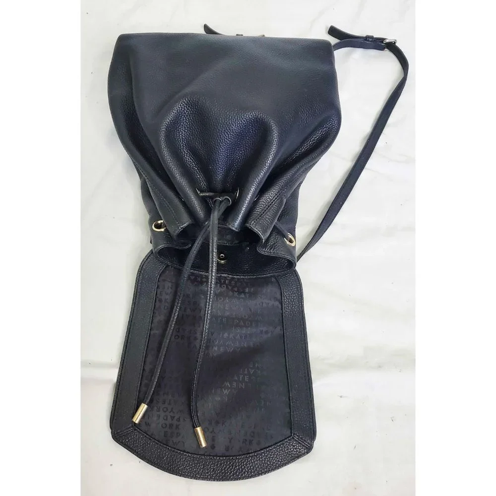 Kate Spade Womens Sinch Medium Backpack Black Leather
